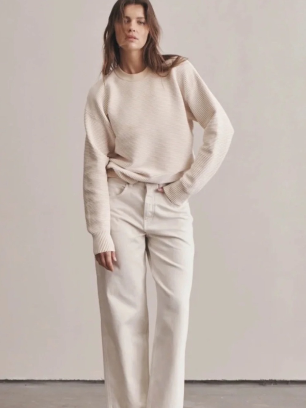 NAGNATA -Sonny Crew Rib-Knit Sweater /Sweatshirt in Organic Cotton - Size Medium - Picture 8 of 10